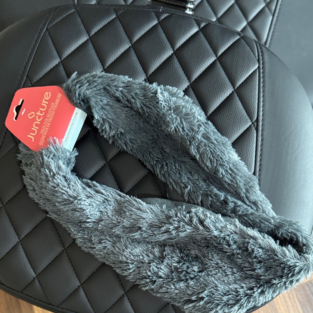Juncture Charcoal Faux Fur Hairband or scarf